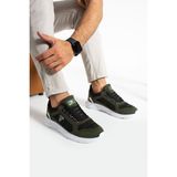 Erkek Örme Nefes Alabilen Casual Gunluk Ortopedik Rahat Taban Sneaker Yürüyüş Ayakkabısı - Haki