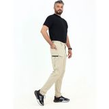 Erkek Outdoor Likralı Kargo Cepli Astrid Taktikal Pantolon - Ekru - Regular - M