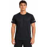 Erkek Oval Etek Hızlı Kuruma Özellikli Atletik Teknik Spor T-Shirt - 2XL - Siyah