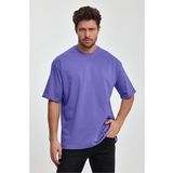 Erkek Oversize %100 Pamuk Nefes Alan Basic T-shirt Mor Edw038