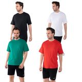 Erkek Oversize 4'lü T-Shirt Paketi - Geniş ve Rahat Kesim, Nefes Alabilir Hafif Kumaş, Günlük ve Sportif Kullanım İçin Uygun-MM-672-Çok Renkli-XL