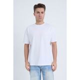 Erkek Oversize Basic Tişört Beyaz - L