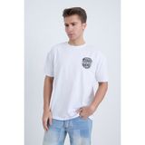 Erkek Oversize Baskılı Tişört Beyaz Everything To Gain - XL