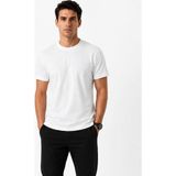 Erkek Oversize Bisiklet Yaka Baskılı T-Shirt - 2XL - Ekru
