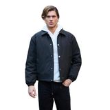 Erkek Oversize Çıt Çıt kapamalı Siyah Ceket Mont 4014DNGR-S