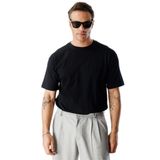 Erkek Oversize Fit%100 Organik Pamuk Bisiklet Yaka Tişört OVERSIZE-ERKEK-T-SHIRT Siyah S