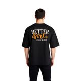 Erkek Oversize Fitness Motivasyon Baskılı Tişört Antrenman Mesajı Günlük Rahat Kesim Modern Şık