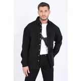 Erkek Oversize Jean Gömlek Siyah