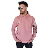 Erkek Oversize Kapüşonlu Sweatshirt 6738 BGL-ST02311 PUDRA XL