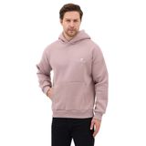 Erkek Oversize Pamuklu Kanguru Cepli Basic 3 İplik Nakışlı Kapüşonlu Sweatshirt (buz menekşe, XL)