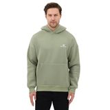 Erkek Oversize Pamuklu Kanguru Cepli Basic 3 İplik Nakışlı Kapüşonlu Sweatshirt (buz yeşil, XL)