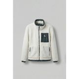 Erkek Oversize Peluş Mont Sweatshirt Ceket Beyaz