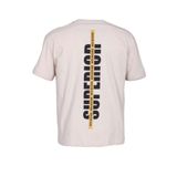 Erkek Oversize Tişört Bej Sırt Baskılı Bisiklet Yaka%100 Pamuk Slim Fit Baskılı T-shirt NCS JEANS 1190 BEJ M
