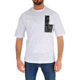 Erkek Oversize Tişört T838 BGL-ST01823 BEYAZ L