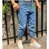 Erkek Paçası Lastikli Boyfriend Kot Jogger Pantolon (491078573) acik-gri