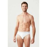 Erkek Pamuklu 3'lü Paket Slip Külot 83057 - Beyaz - XL