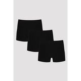 Erkek Pamuklu Basic Tube 3lü Boxer - Siyah