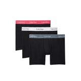 Erkek Pamuklu Beli Lastikli Slim Fit 3'lü Paket Siyah Boxer LV00NB4394-3VO