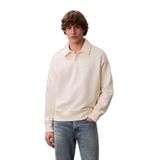 Erkek Pamuklu Bisiklet Yaka Uzun Kollu Krem Sweatshirt LV14LE202G-YAC