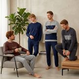 Erkek Pamuklu Bohçalık Ve Çeyizlik 4 Adet 2'li Pijama Takımı BB2241