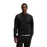 Erkek Pamuklu İnterlok Kumaş Yuvarlak Yakalı Logolu Siyah Sweatshirt 50555830-001