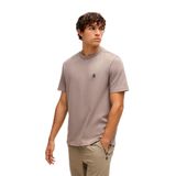 Erkek Pamuklu Kısa Kollu Yuvarlak Yaka Regular Fit Bej T-Shirt 50531569-334