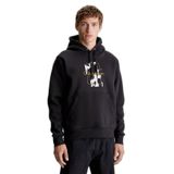 Erkek Pamuklu Logolu Regular Fit Kapüşonlu Siyah Sweatshirt K10K112258-BEH