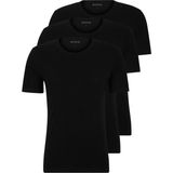 Erkek Pamuklu Marka Logolu 3' Lü Paket Günlük Siyah T-Shirt 50475284-001