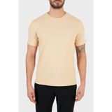 Erkek Pamuklu Marka Logolu Bisiklet Yaka Bej T-Shirt 3K1T7P 1JM8Z-112