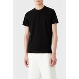 Erkek Pamuklu Marka Logolu Yuvarlak Yaka Siyah T-Shirt 8N1TD2 1JGYZ-0021