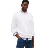 Erkek Pamuklu Normal Kalıp Yuvarlak Yakalı Uzun Kollu Beyaz Sweatshirt MW0MW37237-YBR