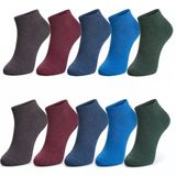 Erkek Pamuklu Patik Çorap 10 Lu Paket 39-44 | Dikişsiz Burun, Koku Karşıtı, Nefes Alan Kısa Konç Sneaker Çorabı