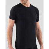 Erkek Pamuklu Penye Bisiklet Yaka Kısa Kollu Fanila Atlet (Siyah / 2XL)