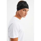 Erkek Pamuklu Penye, Kaymaz, Ultra Hafif, Spor Geniş Saç Bandı Bandana Buff - Tek Ebat / Siyah-melanj Siyah-melanj