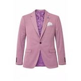 Erkek Pamuklu Penye Likralı Tek Düğmeli Çift Yırtmaçlı Blazer Ceket