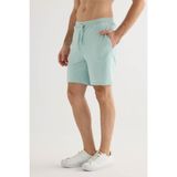 Erkek Pamuklu Pique Cepli Şort - Yeşil - XL