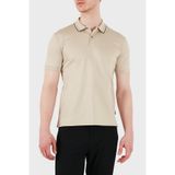 Erkek Pamuklu Polo Yakalı Düğme Kapamalı Kısa Kollu Bej2 Polo Yaka T-Shirt 50469360-286