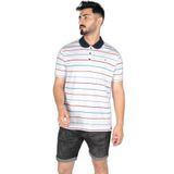 Erkek Pamuklu Regular Fit Çizgili Kısa Kollu Lacivert Polo Yaka T-Shirt 23411323-257
