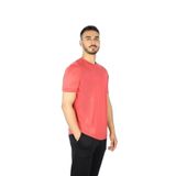 Erkek Pamuklu Regular Fit Yuvarlak Yak Kısa Kollu Mercan T-Shirt 25411008-307