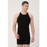 ERKEK PAMUKLU SÜPREM PENYE SLİM FİT HALTER YAKA SPORCU LİKRALI ATLET 6'LI -1005