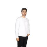 Erkek Pamuklu Uzun Kol Dokuma Günlük Kullanım Beyaz Sweatshirt 14311897-46A