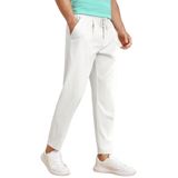Erkek Pantolon Beli Lastikli Jogger Pantolon Cepli Fit Pantolon Erkek-Jogger - Beyaz - XL