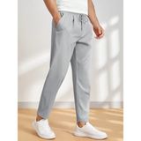 Erkek Pantolon Beli Lastikli Jogger Pantolon Cepli Fit Pantolon Erkek-Jogger - Gri - M