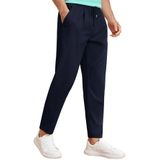 Erkek Pantolon Beli Lastikli Jogger Pantolon Cepli Fit Pantolon ERKEK-JOGGER (Lacivert, S)