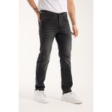 Erkek Pantolon Siyah Regular Fit Fermuarlı Jeans - Füme - 42