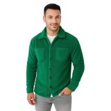 Erkek Pelüş Polar Hırka Gömlek – Yakalı, Ilik Düğmeli, Göğüs Cepli, Yumuşak Dokulu Kışlık Regular Fit Rahat Günlük Model - Çimen Yeşili - 2XL