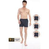Erkek Penye Füme Boxer 805 3'lü Ekonomik Paket - S