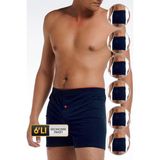 Erkek Penye Lacivert Boxer 805 6'lı Ekonomik Paket