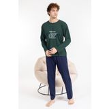 Erkek Penye Pamuk Regular Kalıp Sıfır Yaka Kaliteli Pijama Takımı A803123