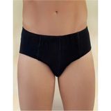 Erkek Penye Slip Külot 3'lü Paket 07 - 2XL - Siyah